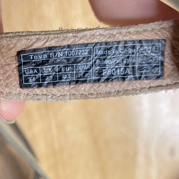 Teva Cabrillo Light Green Strappy Leather Cork Wedge Sandals Women’s 9.5 - Picture 15 of 15